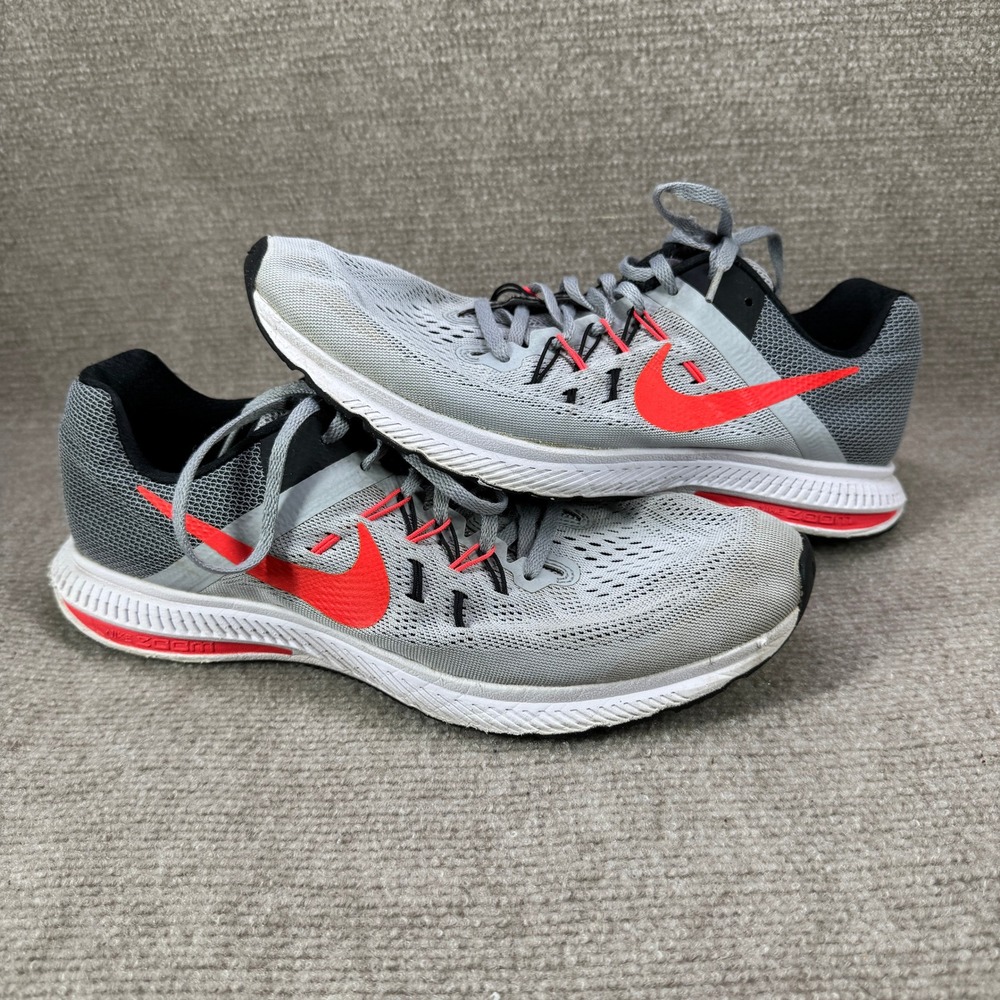 Nike Air Zoom Pegasus 33‎ Mens 10.5 Grey Running Sneakers Comfortable 807276-005